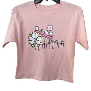 Sanrio Hello Kitty Roller Coaster Ride Shirt Pink NWOT Large